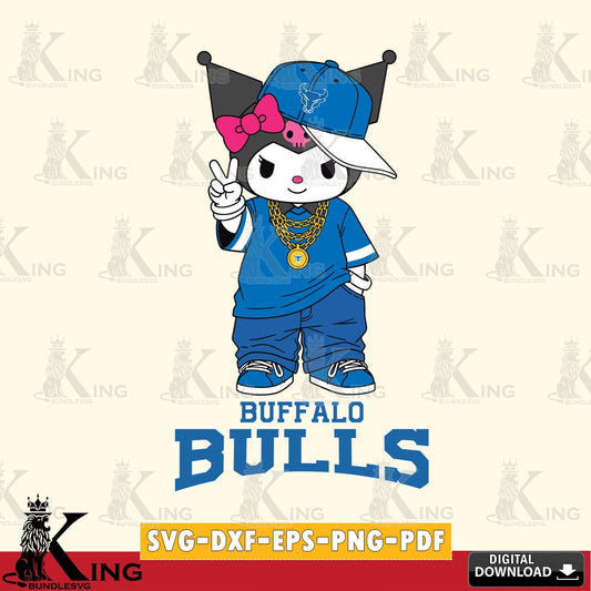 Buffalo Bulls Kuromi Streetwear Style SVG file, Cricut, Cut file  , Digital Download , Instant Download, Sanrio svg, Clipart