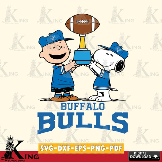 Buffalo Bulls Peanuts Football Trophy SVG, Cricut, Cut file  , Digital Download , Instant Download, Peanuts svg, NCAA svg, Football svg, Sport svg