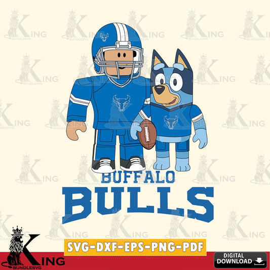 Buffalo Bulls Roblox & Bluey Football SVG file , NCAA Cricut,  File cut , Digital Download , PDF File