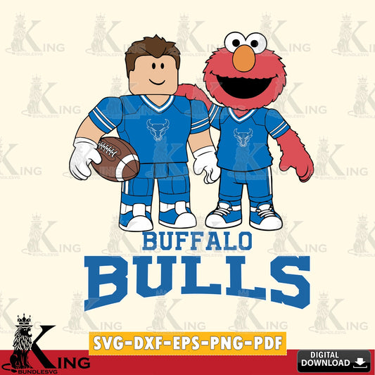 Buffalo Bulls Roblox & Elmo Football SVG file , NCAA Cricut,  File cut , Digital Download , PDF File