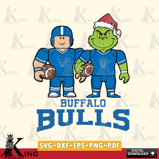 Buffalo Bulls Roblox & Grinch Football SVG file , NCAA Cricut,  File cut , Digital Download , PDF File