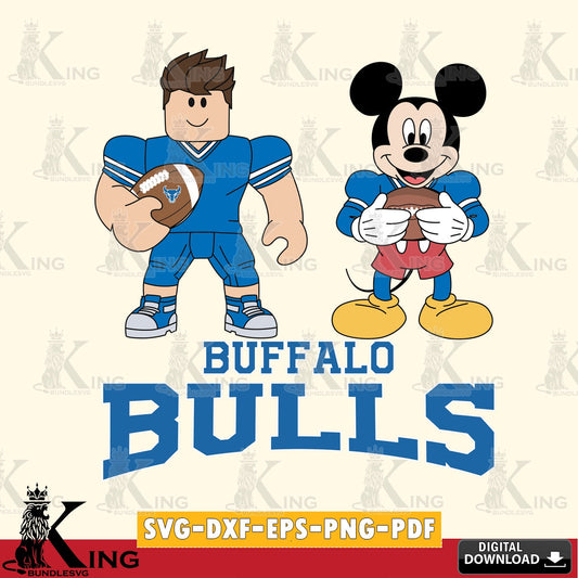 Buffalo Bulls Roblox & Mickey Football SVG file , NCAA Cricut,  File cut , Digital Download , PDF File
