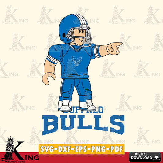 Buffalo Bulls Roblox Player Football SVG file , NCAA Cricut,  File cut , Digital Download , PDF File