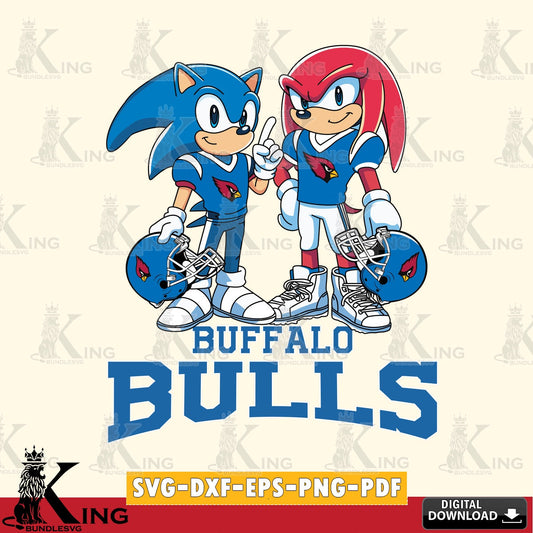 Stylish representation of Buffalo Bulls Sonic And Knuckles Football vector art for engraving, cutting, and printing