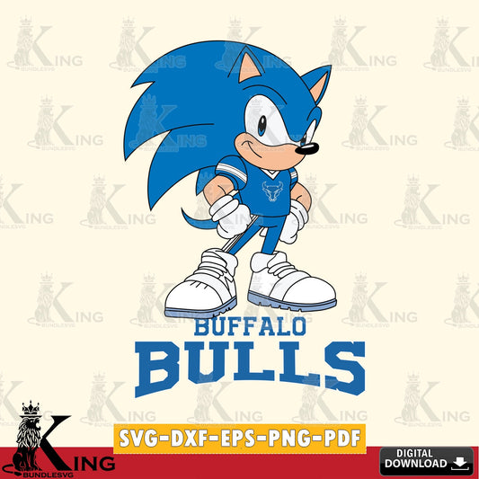 Creative design featuring Buffalo Bulls Sonic Football Star Mascot digital clipart compatible with laser engraving and cutting