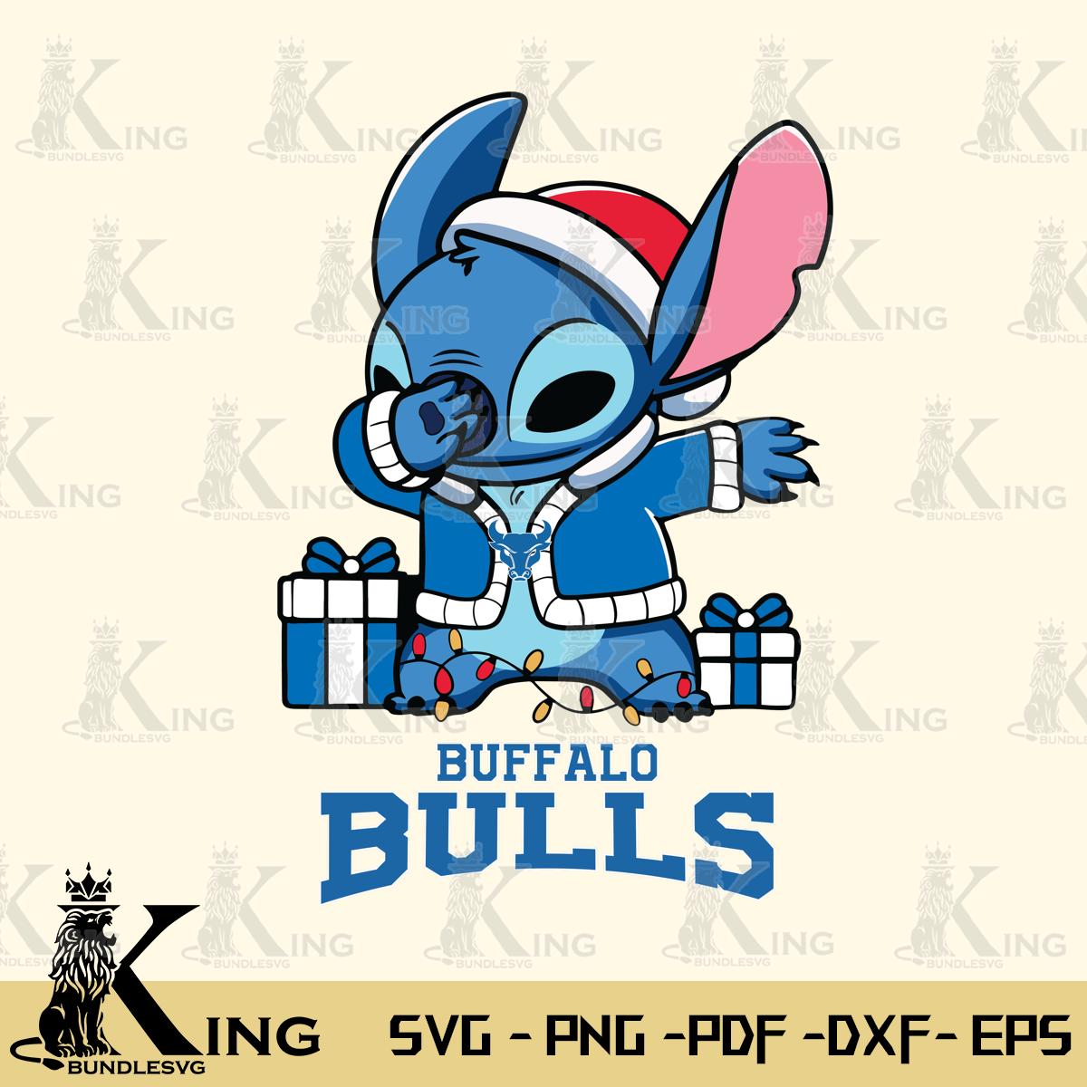 Buffalo Bulls Stitch Merry Christmas Svg Eps Dxf Png File, Digital Download