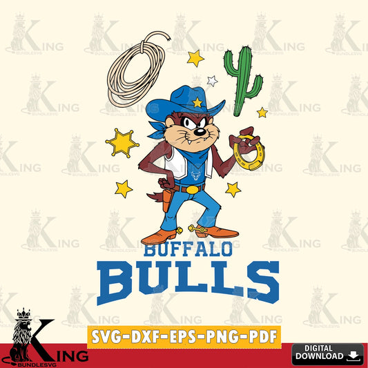 Buffalo Bulls Taz Cowboy Western SVG file, Cut file  , Digital Download , Instant Download, Taz svg, NCAA svg