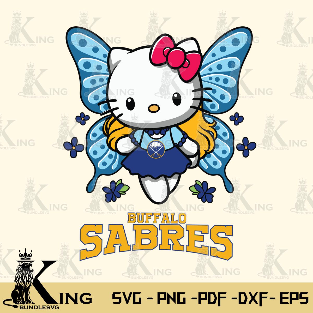 Buffalo Sabres Butterfly Kitty Charm Svg Eps Dxf Png File, Digital Download