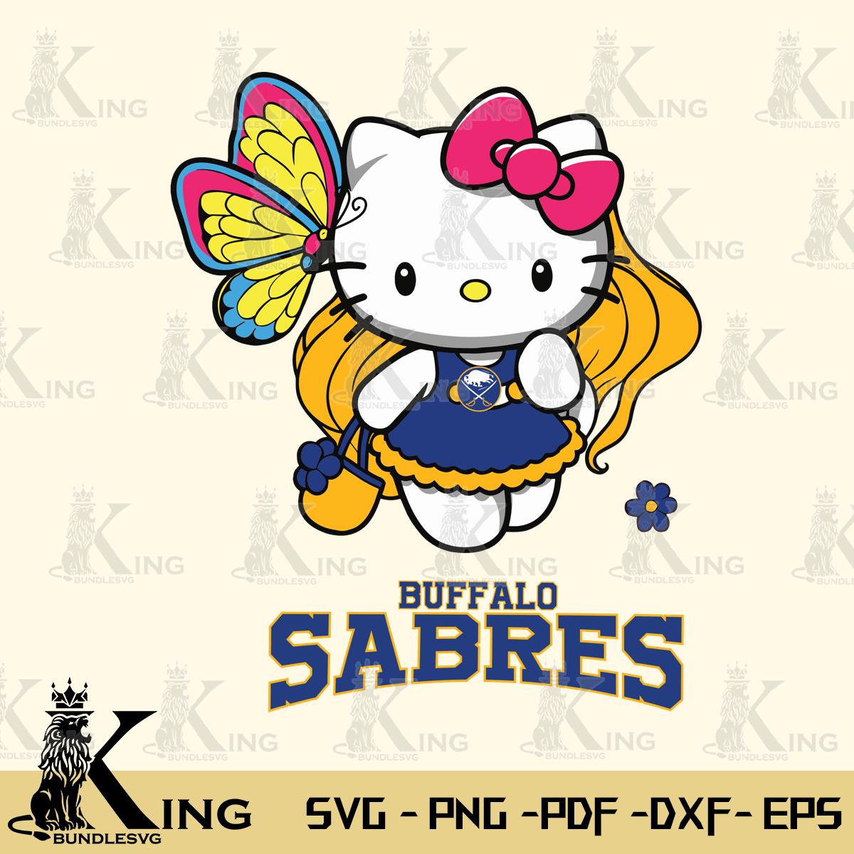 Buffalo Sabres Kitty Cartoon Svg Eps Dxf Png File, Digital Download