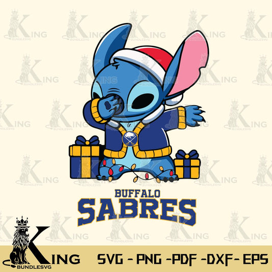 Buffalo Sabres Stitch Merry Christmas Svg Eps Dxf Png File, Digital Download