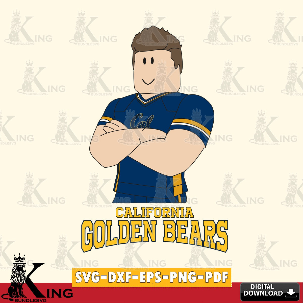 California Golden Bears Roblox Football SVG file , NCAA Cricut,  File cut , Digital Download , PDF File