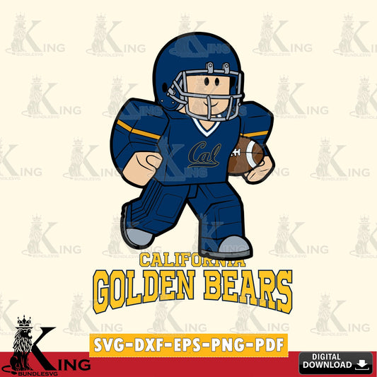 California Golden Bears Roblox Player Rugby SVG file , NCAA Cricut,  File cut , Digital Download , PDF File
