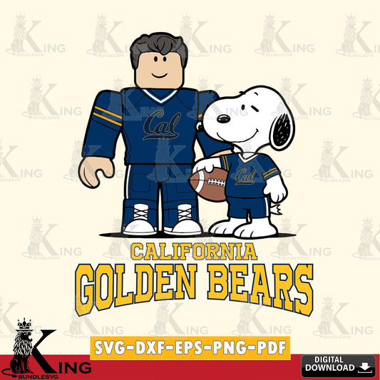 California Golden Bears Roblox & Snoopy Football SVG file , NCAA Cricut,  File cut , Digital Download , PDF File