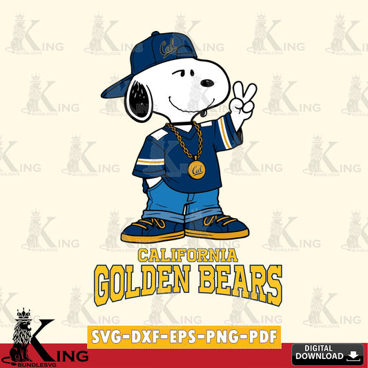 California Golden Bears Snoopy Say hi SVG, Cricut, Cut file  , Digital Download , Instant Download, Peanuts svg, NCAA svg, Football svg, Sport svg