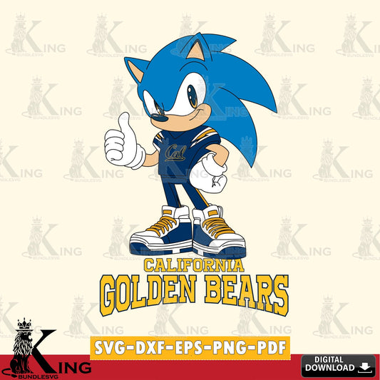 California Golden Bears Sonic Like Football SVG file, Vector , Digital Download , PDF File , Instant Download