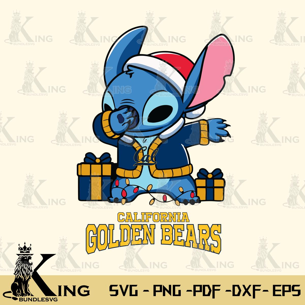 California Golden Bears Stitch Merry Christmas Svg Eps Dxf Png File, Digital Download