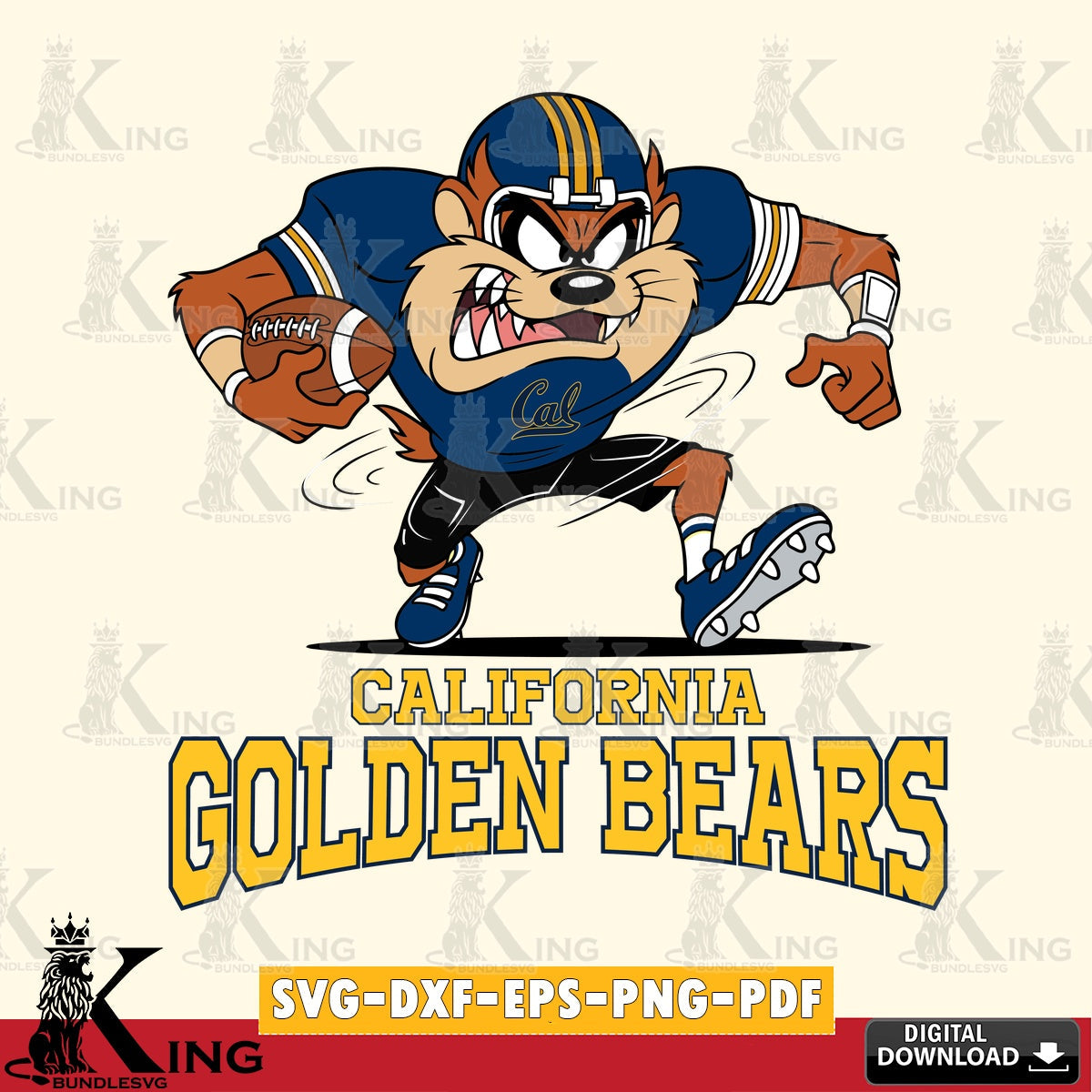 California Golden Bears Taz Football Helmet SVG file, Cut file  , Digital Download , Instant Download, Taz svg, NCAA svg