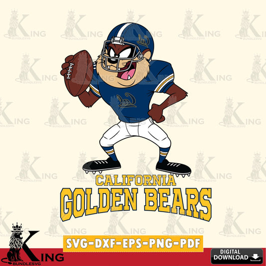 California Golden Bears Taz Football Player SVG file, Cut file  , Digital Download , Instant Download, Taz svg, NCAA svg