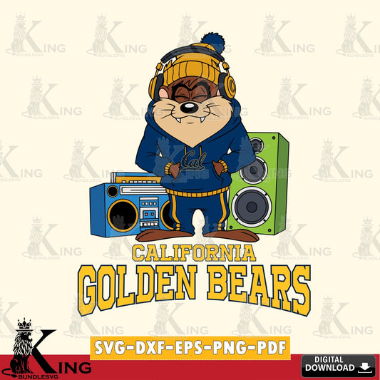 California Golden Bears Taz Hip Hop SVG file, Cut file  , Digital Download , Instant Download, Taz svg, NCAA svg
