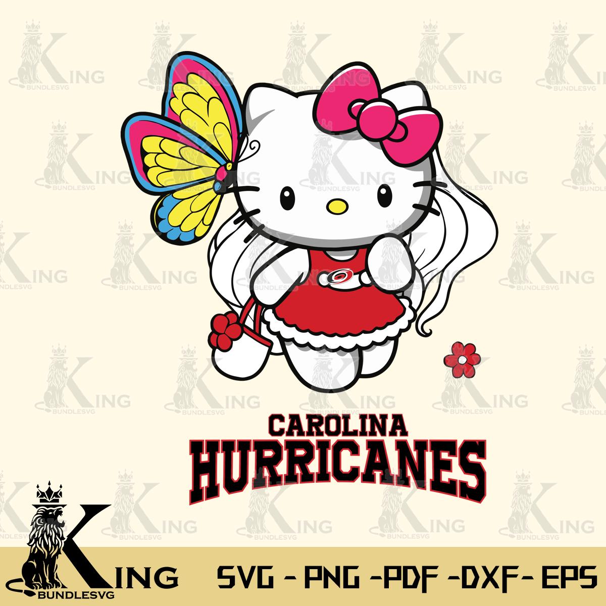 Carolina Hurricanes Kitty Cartoon Svg Eps Dxf Png File, Digital Download