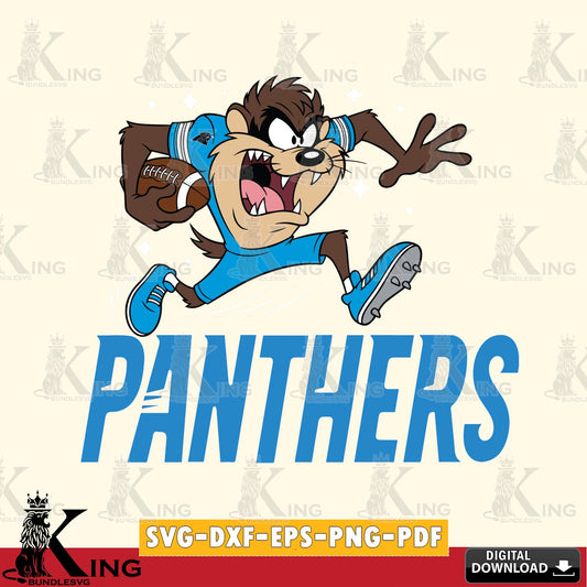 Carolina Panthers Angry Taz Football Cut file  , Digital Download , Instant Download, Looney Tunes svg, Football svg