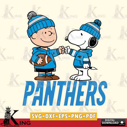 Carolina Panthers CharlieBrown Football Fist Bump Cricut file , Cut file  , Digital Download , PDF File , Instant Download