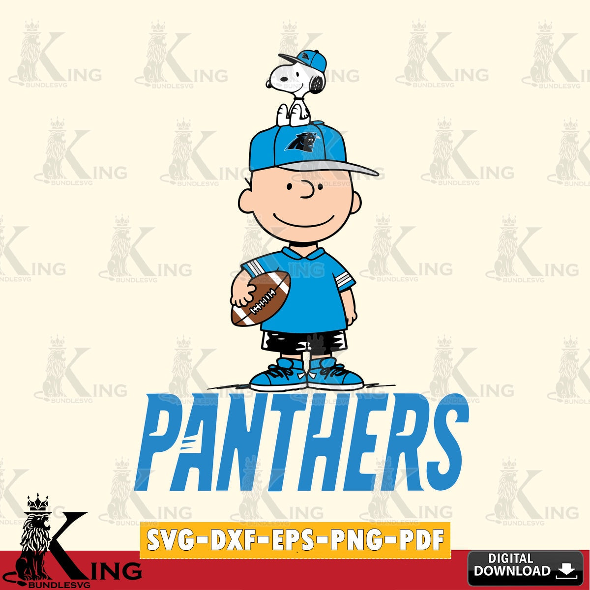 Carolina Panthers Peanuts Football Rugby Cricut file , Cut file  , Digital Download , PDF File , Instant Download
