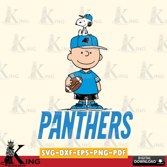 Carolina Panthers Peanuts Football Rugby Cricut file , Cut file  , Digital Download , PDF File , Instant Download