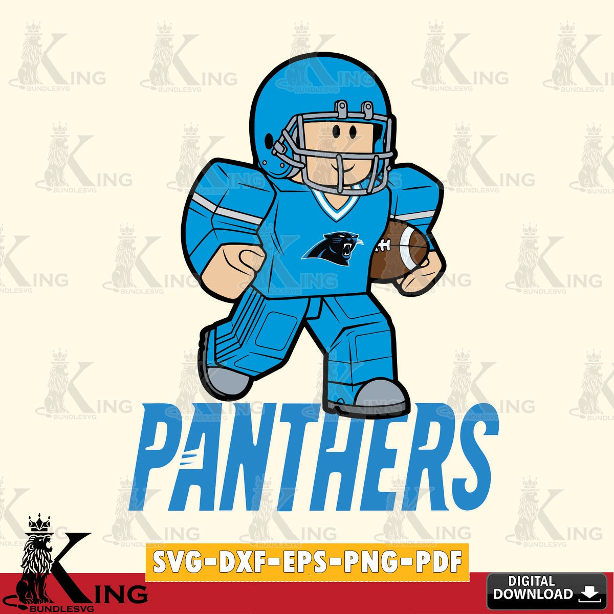 Carolina Panthers Roblox Player Rugby SVG file , Cricut, NFL  File cut , Digital Download , PDF File