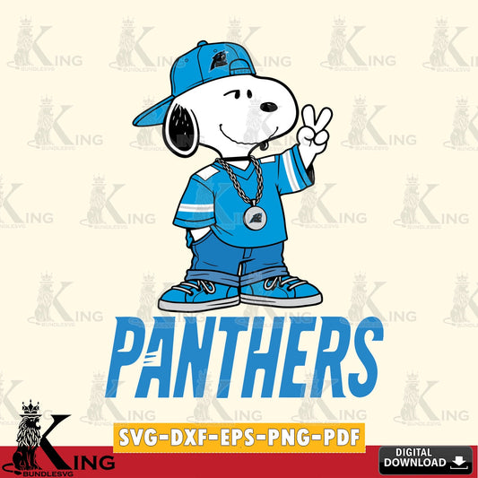 Carolina Panthers Snoopy Say hi Cricut file , Cut file  , Digital Download , PDF File , Instant Download