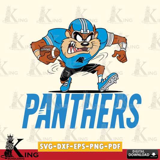 Carolina Panthers Taz Football Helmet Cut file  , Digital Download , Instant Download, Looney Tunes svg, Football svg