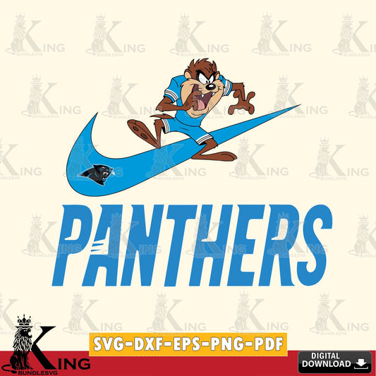 Carolina Panthers Taz Football Nike Cut file  , Digital Download , Instant Download, Looney Tunes svg, Football svg