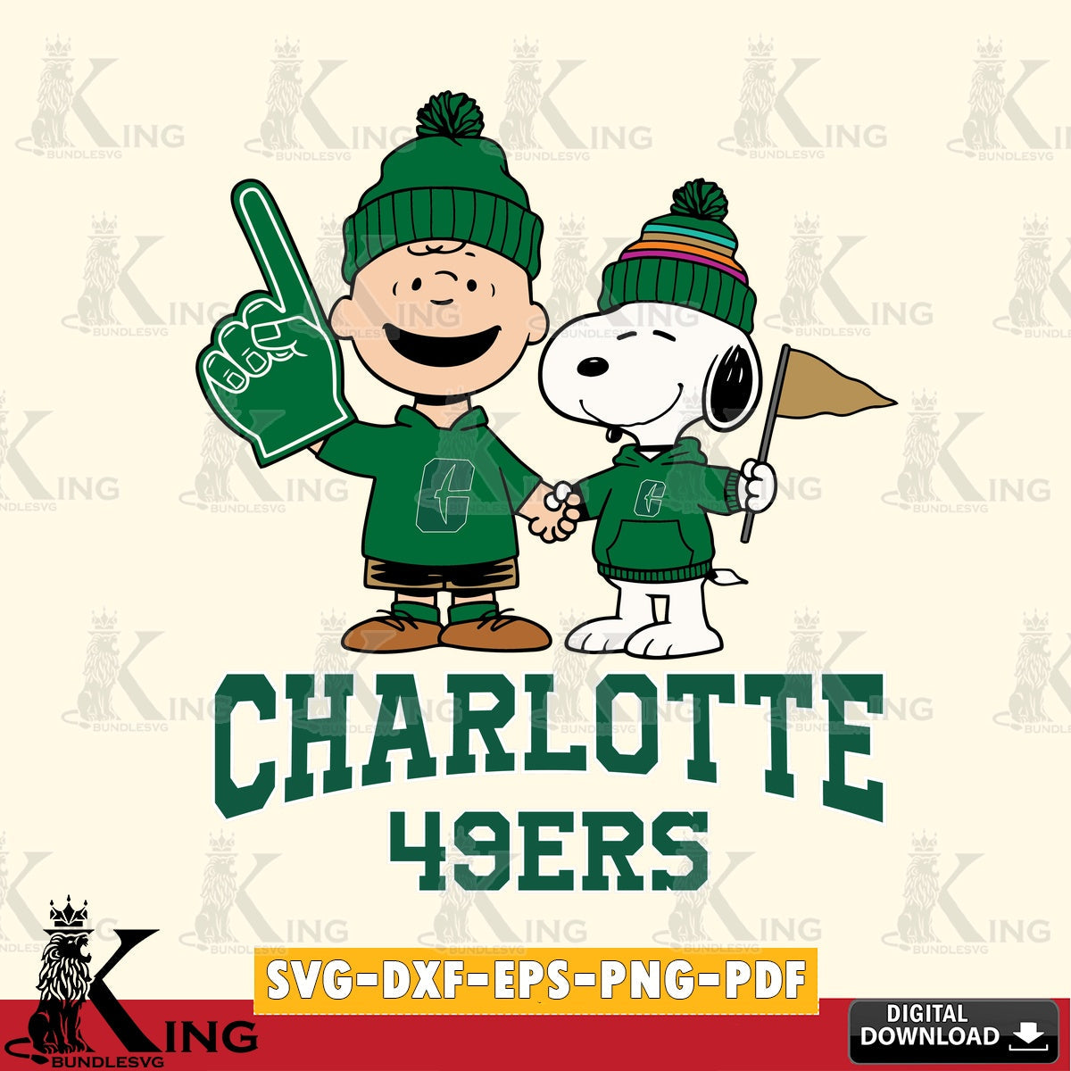 Charlotte 49ers Peanuts Fan Gear SVG, Cricut, Cut file  , Digital Download , Instant Download, Peanuts svg, NCAA svg, Football svg, Sport svg