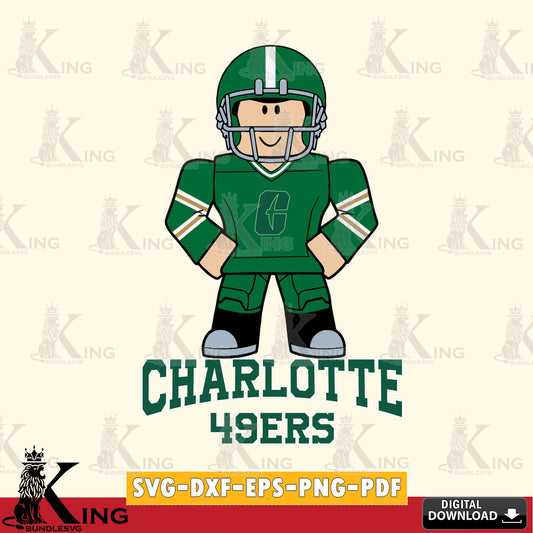 Charlotte 49ers Roblox Cool Football SVG file , NCAA Cricut,  File cut , Digital Download , PDF File