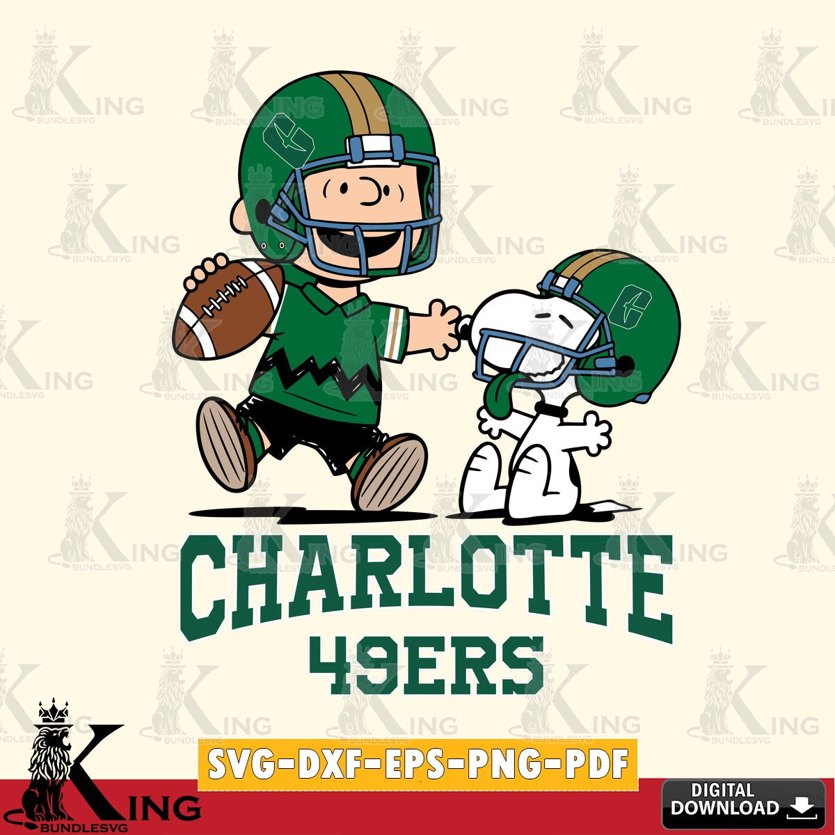 Charlotte 49ers Snoopy and Peanut Fun SVG, Cricut, Cut file  , Digital Download , Instant Download, Peanuts svg, NCAA svg, Football svg, Sport svg