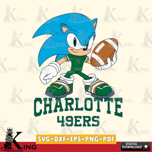 Charlotte 49ers Sonic Rugby SVG file, Vector , Digital Download , PDF File , Instant Download