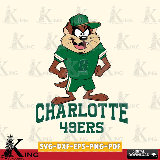 Charlotte 49ers Taz Standing Pose SVG file, Cut file  , Digital Download , Instant Download, Taz svg, NCAA svg