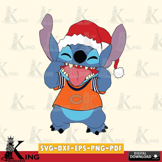 Chicago Bears Christmas Stitch Disney SVG, NFL for Cricut, Silhouette, Digital Download , file cut