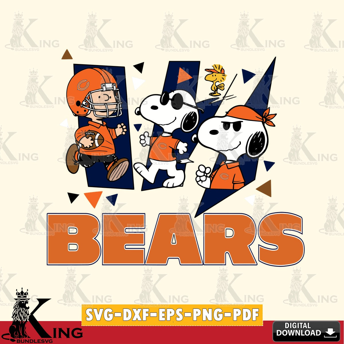 Chicago Bears Peanuts Joe Cool Cricut file , Cut file  , Digital Download , PDF File , Instant Download