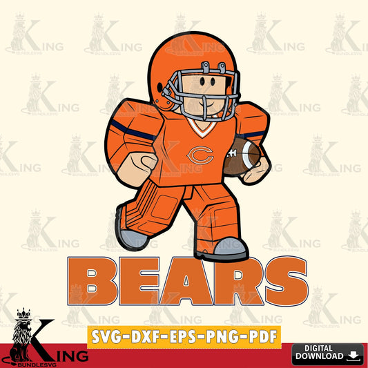 Chicago Bears Roblox Player Rugby SVG file , Cricut, NFL  File cut , Digital Download , PDF File