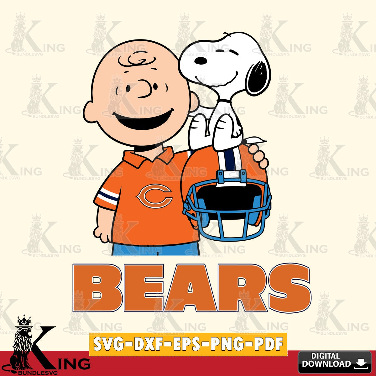 Chicago Bears Snoopy On Helmet Cricut file , Cut file  , Digital Download , PDF File , Instant Download
