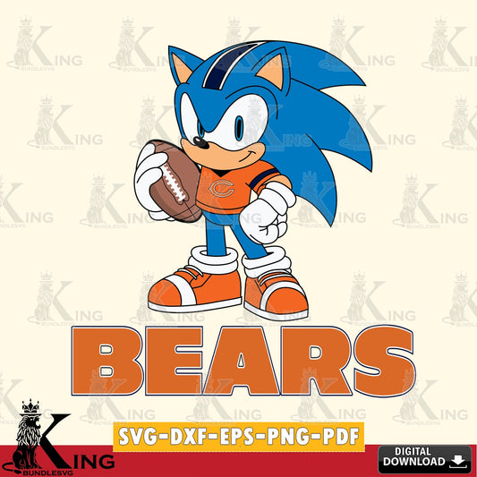 Digital download featuring a Chicago Bears Sonic Game Day Ready design, high-quality vector for DIY scrapbooking and home decor.