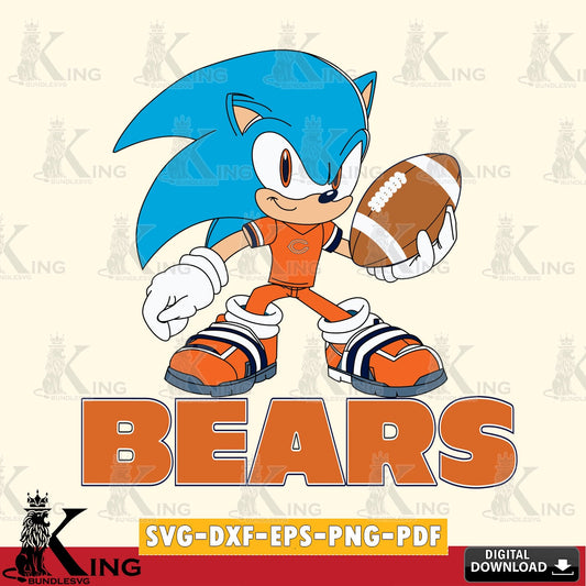 Chicago Bears Sonic Rugby SVG file, Vector , Digital Download , PDF File , Instant Download