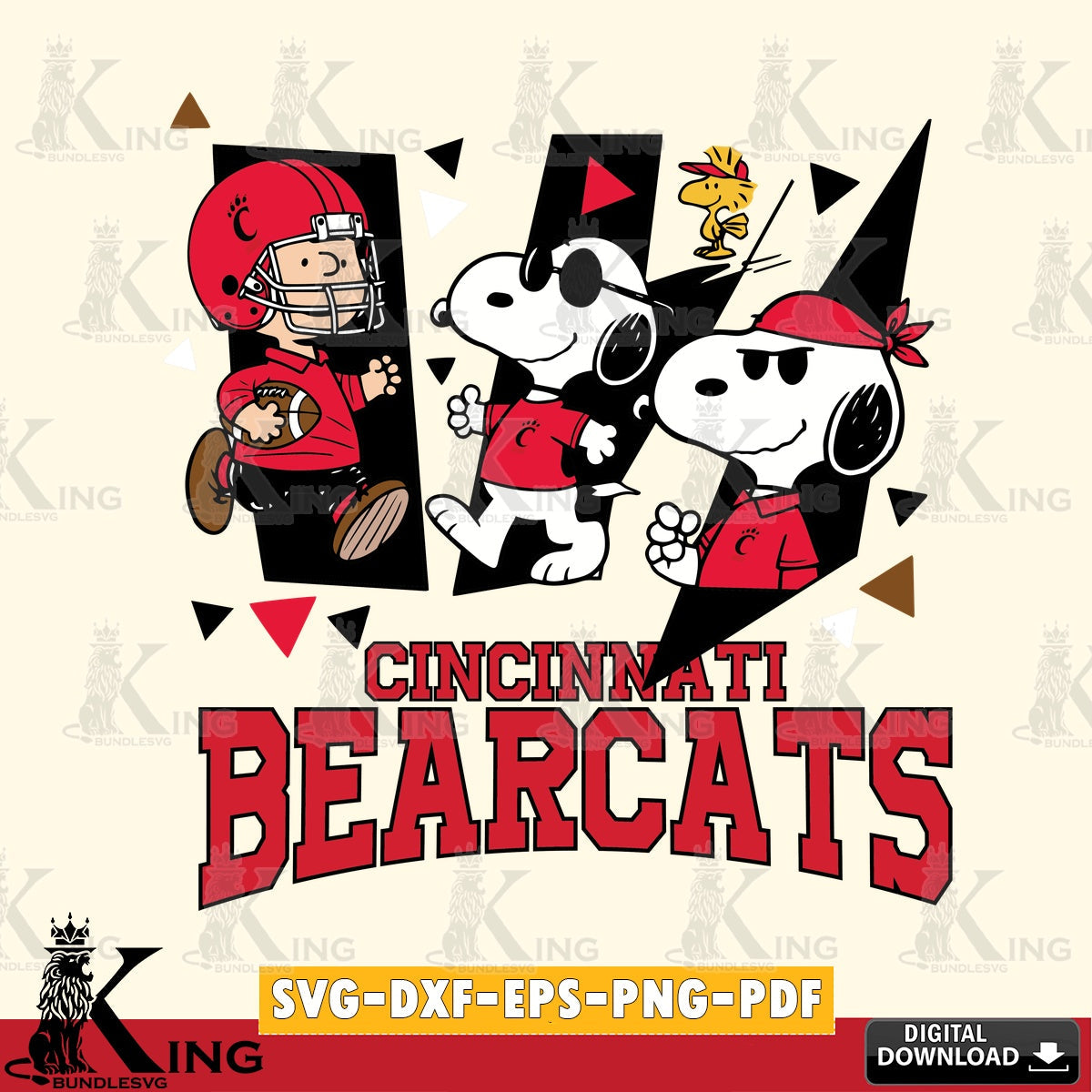 Cincinnati Bearcats Peanuts Joe Cool SVG, Cricut, Cut file  , Digital Download , Instant Download, Peanuts svg, NCAA svg, Football svg, Sport svg