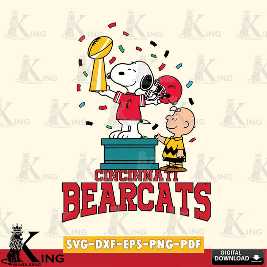 Cincinnati Bearcats Peanuts Winner SVG, Cricut, Cut file  , Digital Download , Instant Download, Peanuts svg, NCAA svg, Football svg, Sport svg