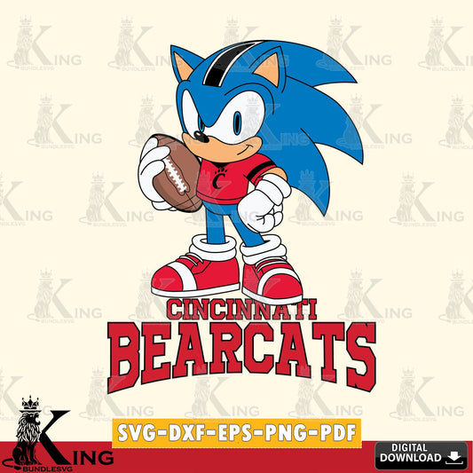 Cincinnati Bearcats Sonic Game Day Ready SVG file, Vector , Digital Download , PDF File , Instant Download