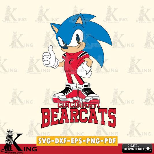 Cincinnati Bearcats Sonic Like Football SVG file, Vector , Digital Download , PDF File , Instant Download