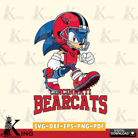 Stylish representation of Cincinnati Bearcats Sonic Ready Football as a printable vector design for sublimation and crafts.