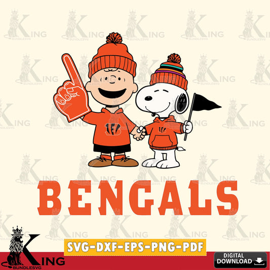 Cincinnati Bengals Peanuts Fan Gear Cricut file , Cut file  , Digital Download , PDF File , Instant Download