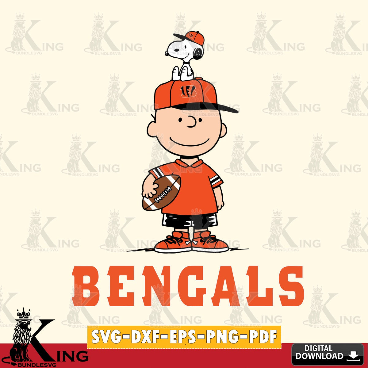 Cincinnati Bengals Peanuts Football Rugby Cricut file , Cut file  , Digital Download , PDF File , Instant Download